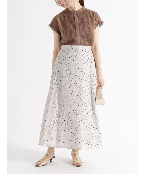 Te chichi（テチチ）の「フロントレースブラウス（シャツ/ブラウス・レディース・オフホワイト/ブラウン/ブラック・F）」の11枚目の写真