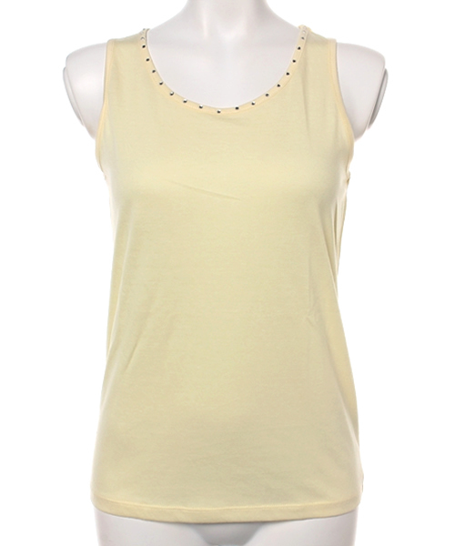 earth music&ecology（アースミュージックアンドエコロジー）の「ラインストーンタンクトップ（タンクトップ・レディース・オフホワイト/LT.Gray/ブラック/ライトイエロー/ブルー/ネイビー・MEDIUM/SMALL）」の17枚目の写真