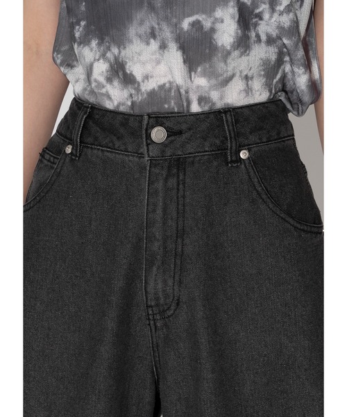 Adoon plain(アドーンプレーン)の「サイドスリットデニム(デニムパンツ・レディース・ブラック/サックスブルー・MEDIUM/LARGE)」の16枚目の写真