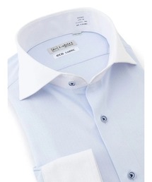 Perfect Suit FActory | 【完全ノーアイロン】セミワイド　長袖アイシャツ　ストライプ　ホワイト(ビジネスシャツ)