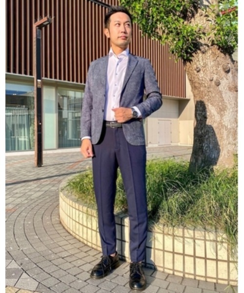 Perfect Suit FActory（パーフェクトスーツファクトリー）の「【完全ノーアイロン】セミワイド　長袖アイシャツ　ストライプ　ホワイト（ビジネスシャツ・メンズ・ホワイト/ラベンダー/ブルー/ピンク・首回り41cm-裄丈84cm/首回り43cm-裄丈86cm/首回り39cm-裄丈80cm/首回り37cm-裄丈80cm/首回り41cm-裄丈82cm/首回り39cm-裄丈82cm/首回り45cm-裄丈86cm）」の8枚目の写真