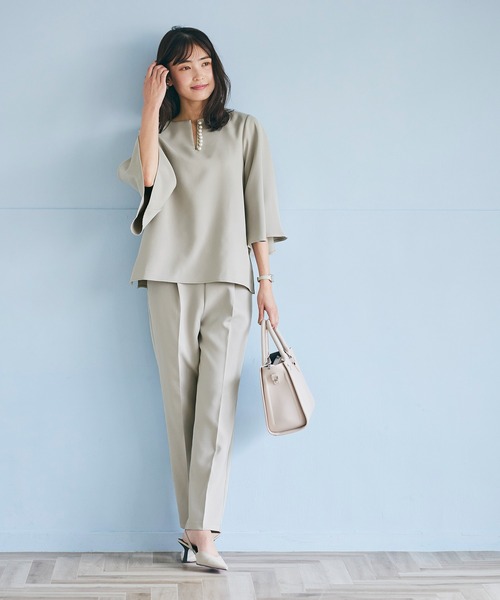 ThreeFourTime - Three Four Time 【anana】パール付きキーネックブラウス anana]パール付キーネックブラウス | KOBUNSHA SELECT SHOP
