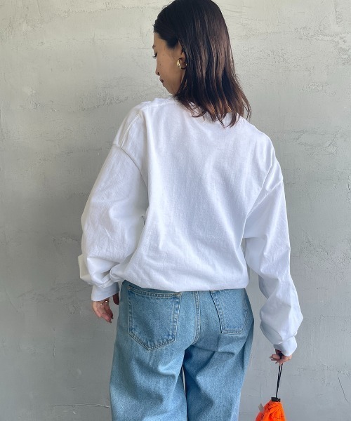 TOWNCRAFT（タウンクラフト）の「[TOWN CRAFT/タウンクラフト・THE FOX/ザフォックス] ワンポイントロゴ刺繍 ロングスリーブTシャツ（Tシャツ/カットソー・メンズ・ブラック/グリーン/グレー/ホワイト・XL/L）」の14枚目の写真