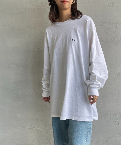 TOWNCRAFT（タウンクラフト）の「[TOWN CRAFT/タウンクラフト・THE FOX/ザフォックス] ワンポイントロゴ刺繍 ロングスリーブTシャツ（Tシャツ/カットソー・メンズ・ブラック/グリーン/グレー/ホワイト・XL/L）」の17枚目の写真