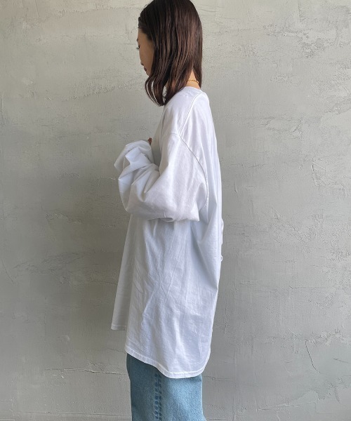 TOWNCRAFT（タウンクラフト）の「[TOWN CRAFT/タウンクラフト・THE FOX/ザフォックス] ワンポイントロゴ刺繍 ロングスリーブTシャツ（Tシャツ/カットソー・メンズ・ブラック/グリーン/グレー/ホワイト・XL/L）」の18枚目の写真