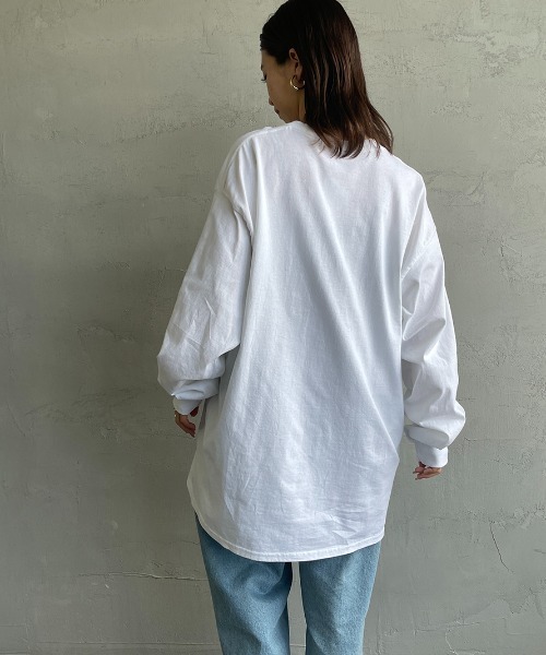 TOWNCRAFT（タウンクラフト）の「[TOWN CRAFT/タウンクラフト・THE FOX/ザフォックス] ワンポイントロゴ刺繍 ロングスリーブTシャツ（Tシャツ/カットソー・メンズ・ブラック/グリーン/グレー/ホワイト・XL/L）」の19枚目の写真