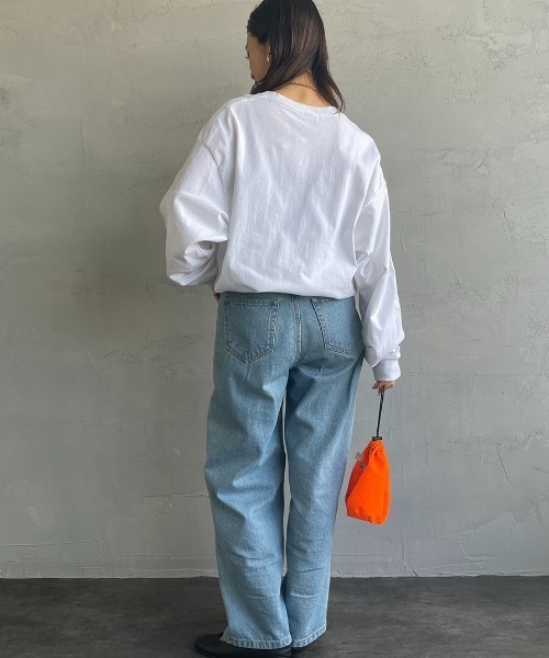 TOWNCRAFT（タウンクラフト）の「[TOWN CRAFT/タウンクラフト・THE FOX/ザフォックス] ワンポイントロゴ刺繍 ロングスリーブTシャツ（Tシャツ/カットソー・メンズ・ブラック/グリーン/グレー/ホワイト・XL/L）」の16枚目の写真