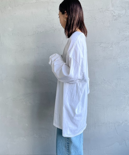 TOWNCRAFT（タウンクラフト）の「[TOWN CRAFT/タウンクラフト・THE FOX/ザフォックス] ワンポイントロゴ刺繍 ロングスリーブTシャツ（Tシャツ/カットソー・メンズ・ブラック/グリーン/グレー/ホワイト・XL/L）」の21枚目の写真