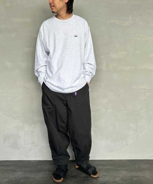 TOWNCRAFT（タウンクラフト）の「[TOWN CRAFT/タウンクラフト・THE FOX/ザフォックス] ワンポイントロゴ刺繍 ロングスリーブTシャツ（Tシャツ/カットソー・メンズ・ブラック/グリーン/グレー/ホワイト・XL/L）」の10枚目の写真