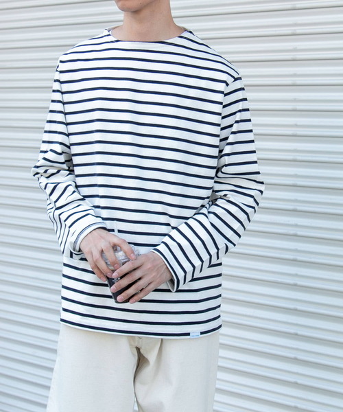 FORK&SPOON(フォークアンドスプーン)の「FORK&SPOON ボートネックボーダー(Tシャツ/カットソー・メンズ・ブラック系その他/グレー系その他/ブラウン系その他/ネイビー・3/4/5)」の11枚目の写真