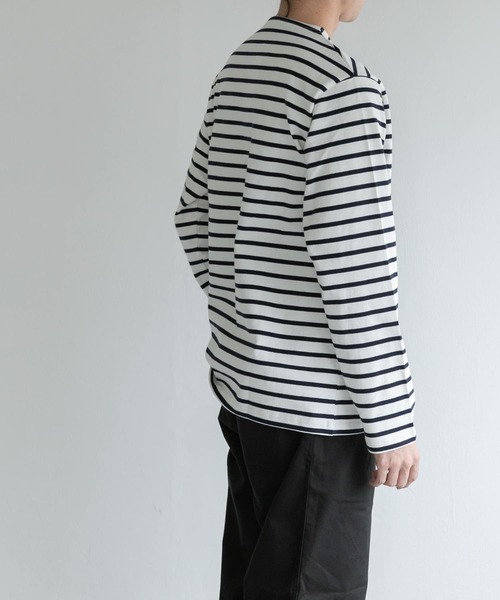 FORK&SPOON(フォークアンドスプーン)の「FORK&SPOON ボートネックボーダー(Tシャツ/カットソー・メンズ・ブラック系その他/グレー系その他/ブラウン系その他/ネイビー・3/4/5)」の18枚目の写真