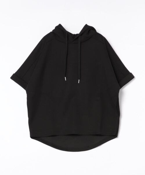 KOBE LETTUCE(コウベレタス)の「ダンボール半袖ドルマンパーカー(パーカー・レディース・アイボリー/ブラック・M)」の13枚目の写真