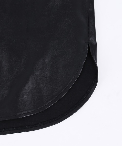 WC（ダブル シー）の「フリルカラーフェイクレザーシャツ（シャツ/ブラウス・レディース・ブラック・FREE）」の15枚目の写真