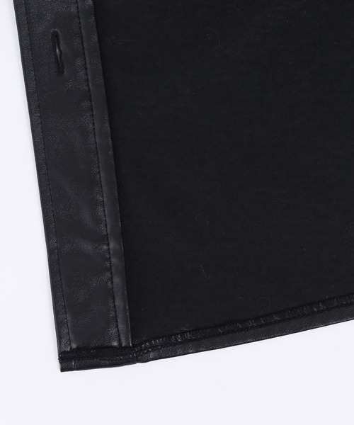 WC（ダブル シー）の「フリルカラーフェイクレザーシャツ（シャツ/ブラウス・レディース・ブラック・FREE）」の18枚目の写真