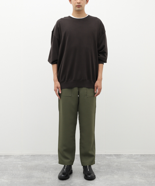 EDIFICE（エディフィス）の「ツイル ダブルクロス ベイカーイージー（カーゴパンツ・メンズ・アイボリー/カーキ/ブラック・SMALL/LARGE/MEDIUM）」の4枚目の写真