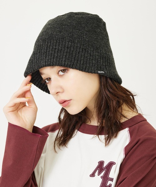 MILKFED.(ミルクフェド)の「LOGO KNIT HAT(ハット・レディース・ブラック/ベージュ・ONE SIZE)」の3枚目の写真