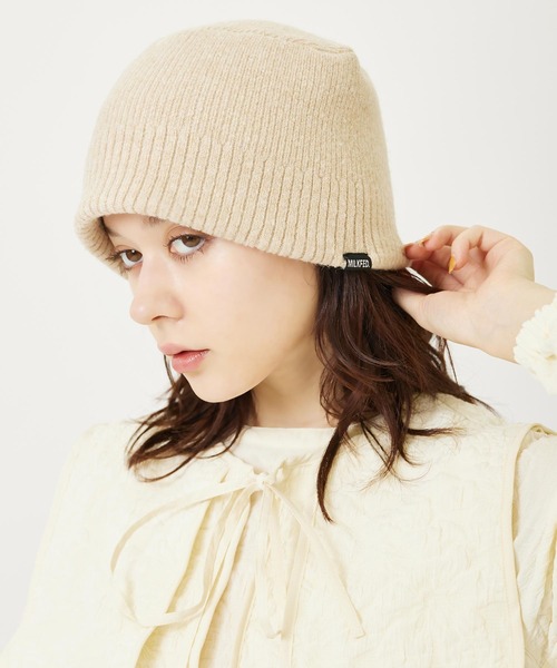 MILKFED.(ミルクフェド)の「LOGO KNIT HAT(ハット・レディース・ブラック/ベージュ・ONE SIZE)」の15枚目の写真