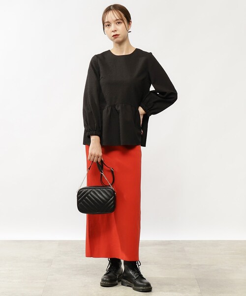 grove（グローブ）の「◆【美人百花11月号掲載】ふくれジャカードペプラムブラウス（シャツ/ブラウス・レディース・アイボリー/ブラック/ブラウン系その他・02/01）」の6枚目の写真