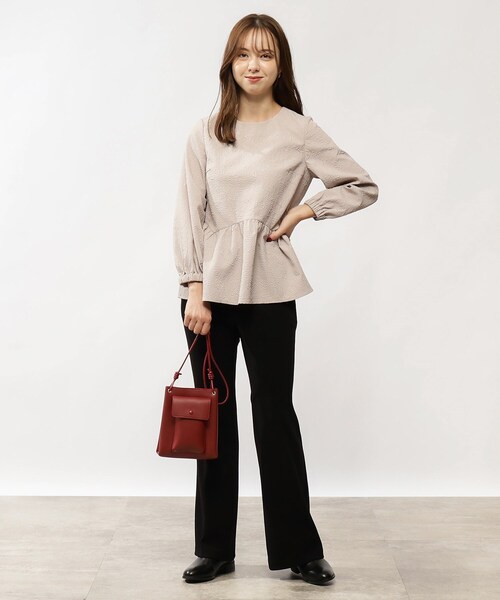 grove（グローブ）の「◆【美人百花11月号掲載】ふくれジャカードペプラムブラウス（シャツ/ブラウス・レディース・アイボリー/ブラック/ブラウン系その他・02/01）」の17枚目の写真