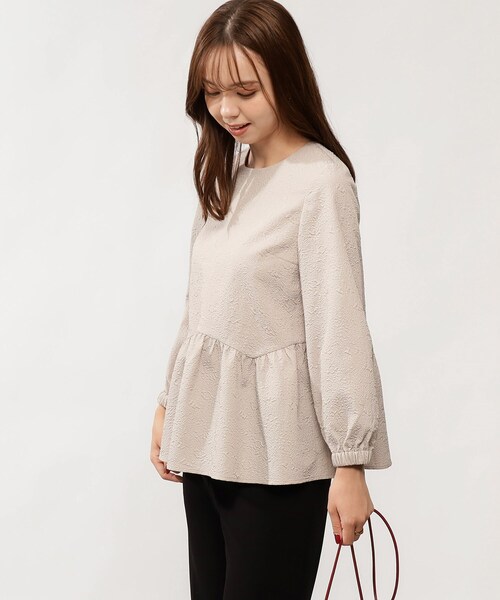 grove（グローブ）の「◆【美人百花11月号掲載】ふくれジャカードペプラムブラウス（シャツ/ブラウス・レディース・アイボリー/ブラック/ブラウン系その他・02/01）」の21枚目の写真