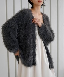 LIAN | フェザーVネックカーディガン(カーディガン/ボレロ)