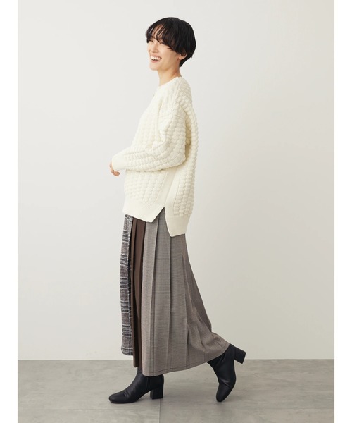 AMERICAN HOLIC（アメリカンホリック）の「エコカルットポコポコプルオーバー<エコ・軽い・ニット>（ニット/セーター・レディース・グリーン/マスタード/アイボリー/パープル/ブラック・M/L）」の11枚目の写真