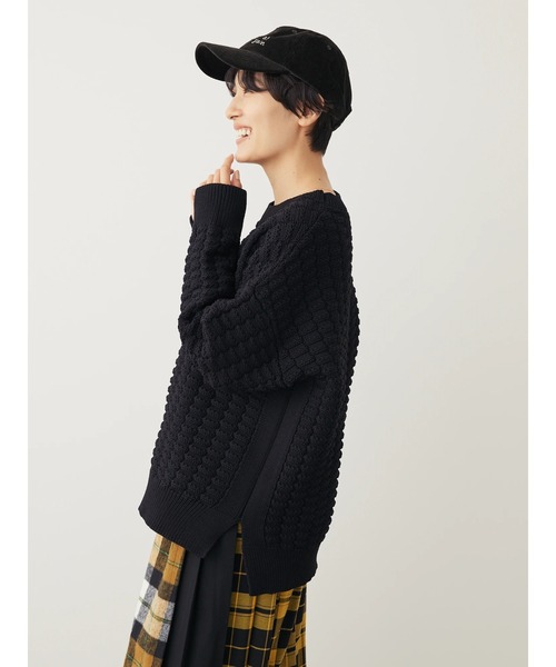 AMERICAN HOLIC（アメリカンホリック）の「エコカルットポコポコプルオーバー<エコ・軽い・ニット>（ニット/セーター・レディース・グリーン/マスタード/アイボリー/パープル/ブラック・M/L）」の20枚目の写真