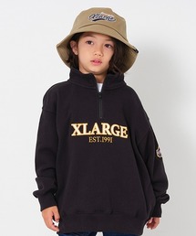 XLARGE KIDS | ハーフジップロゴトレーナー(スウェット)