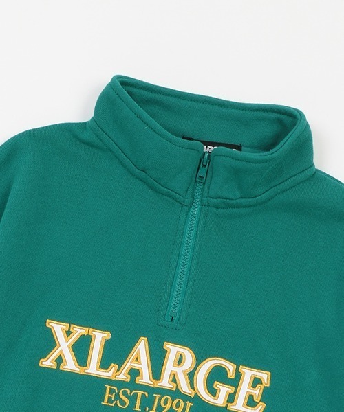XLARGE KIDS(エクストララージキッズ)の「ハーフジップロゴトレーナー(スウェット・キッズ・トップグレー/ブラック/グリーン・110cm/90cm/100cm/140cm/130cm/120cm)」の19枚目の写真