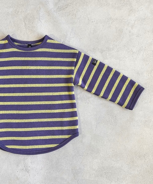 Life Support Products(ライフサポートプロダクツ)の「ウラキモウボーダーカットソー(80~150㎝)(Tシャツ/カットソー・キッズ・パープル/ブラウン/ブルー・140/120/130/95/150/80/90/110/100)」の8枚目の写真
