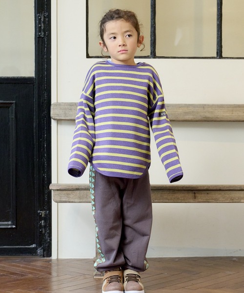 Life Support Products(ライフサポートプロダクツ)の「ウラキモウボーダーカットソー(80~150㎝)(Tシャツ/カットソー・キッズ・パープル/ブラウン/ブルー・140/120/130/95/150/80/90/110/100)」の16枚目の写真