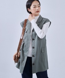 オンワンズオン On One's Own 縁取りパッチポケット・コージーボアベスト・裏地付き （BEIGE） オンワンズオン On One's Own 縁取りパッチポケット・コージー
