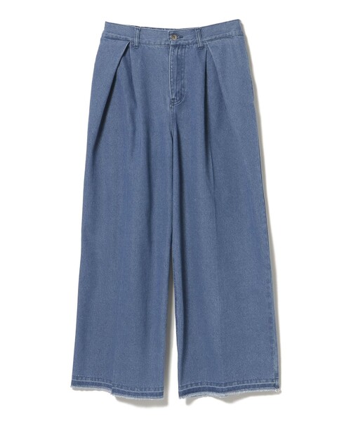 BEAMS HEART（ビームスハート）の「フリンジ タック ワイドデニムパンツ（デニムパンツ・レディース・ブラック系その他4/ナチュラル/ライトブルー/ブルー系その他/ホワイト系その他5・SMALL/MEDIUM）」の8枚目の写真