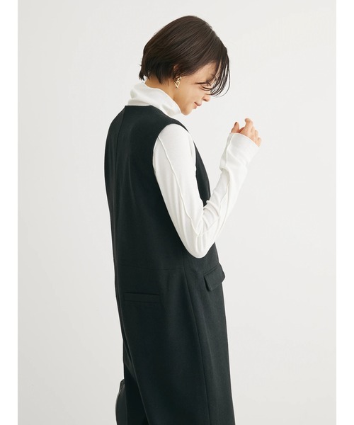 Petit fleur(プチフルール)の「・Petit Fleur ウールライクオールインワン(ワンピース・レディース・グレー/ブラック/チャコールグレー・FREE)」の8枚目の写真