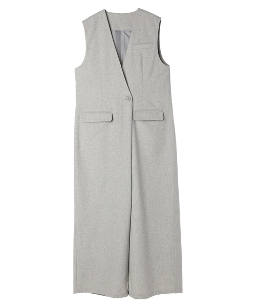 Petit fleur(プチフルール)の「・Petit Fleur ウールライクオールインワン(ワンピース・レディース・グレー/ブラック/チャコールグレー・FREE)」の13枚目の写真