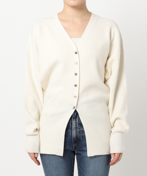 【美品】plage ミラノリブVネックカーディガン セール】ミラノリブVネックカーディガン（カーディガン/ボレロ