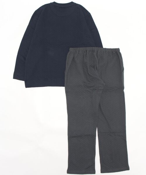 COMME CI COMME CA（コムシコムサ）の「COMME CI COMME CA/コムシコムサ　ルームウェア　長袖長パンツ　表裏綿100%　キルト（ルームウェア/パジャマ・メンズ・ネイビー/チャコールグレー/グレー・MEDIUM/LARGE/X-LARGE）」の4枚目の写真