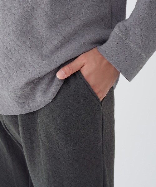 COMME CI COMME CA（コムシコムサ）の「COMME CI COMME CA/コムシコムサ　ルームウェア　長袖長パンツ　表裏綿100%　キルト（ルームウェア/パジャマ・メンズ・ネイビー/チャコールグレー/グレー・MEDIUM/LARGE/X-LARGE）」の10枚目の写真