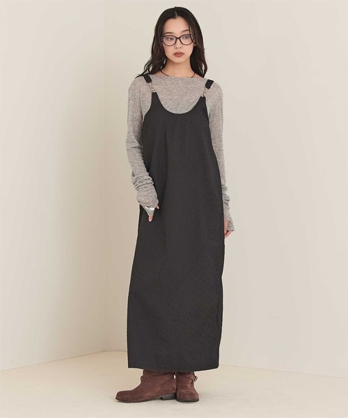 miette（ミエット）の「ﾋﾞｯﾄｽﾄﾗｯﾌﾟUﾈｯｸﾜﾝﾋﾟｰｽ（ワンピース・レディース・オレンジ/ブルー/ブラック・FREE）」の2枚目の写真