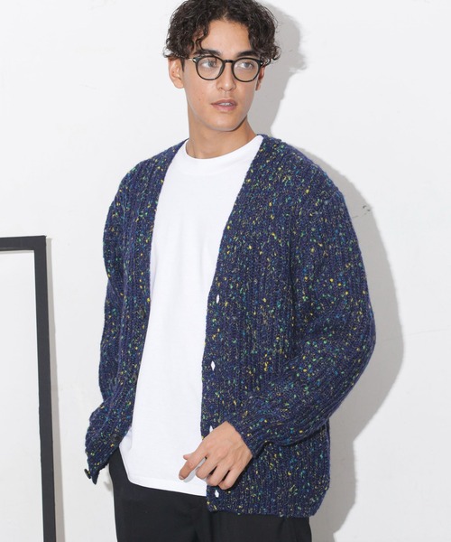 NANO universe（ナノユニバース）の「ファンシーネップカーディガン（カーディガン/ボレロ・メンズ・ボルドー/ネイビー/グレー・M/L/S/XL）」の2枚目の写真