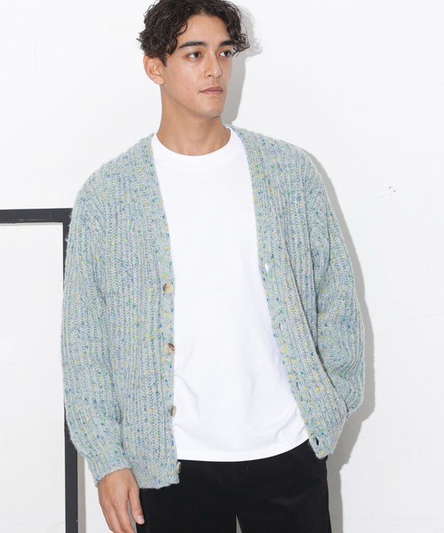 NANO universe（ナノユニバース）の「ファンシーネップカーディガン（カーディガン/ボレロ・メンズ・ボルドー/ネイビー/グレー・M/L/S/XL）」の4枚目の写真