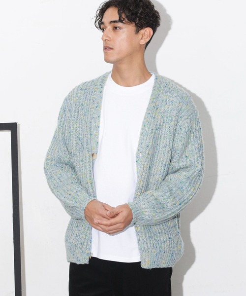 NANO universe（ナノユニバース）の「ファンシーネップカーディガン（カーディガン/ボレロ・メンズ・ボルドー/ネイビー/グレー・M/L/S/XL）」の5枚目の写真