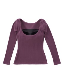 OUR WACOAL アワワコール　カップインバックオープン　リブTシャツ　L Amazon | [アワワコール] カップ付きバックオープンリブTシャツ