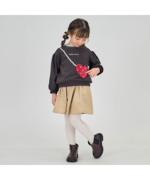 apres les cours(アプレレクール)の「【あったか】裏シャギーポシェット&ファーポケットトレーナー(スウェット・キッズ・サーモンピンク/チャコール/サックスブルー/その他2・80/90/110/120/100/130/140)」の7枚目の写真
