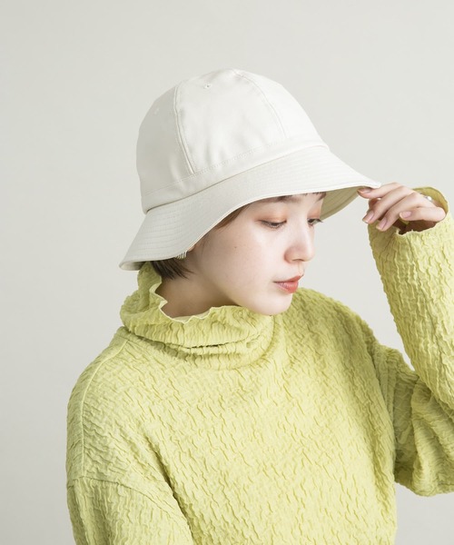 KBF（ケイビーエフ）の「レザーバケットHAT（ハット・レディース・ブラック/オフホワイト・ONE）」の4枚目の写真