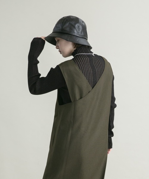 KBF（ケイビーエフ）の「レザーバケットHAT（ハット・レディース・ブラック/オフホワイト・ONE）」の10枚目の写真