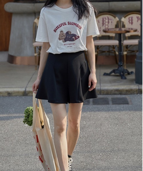 NO WAY（ノーウェイ）の「テディベアグラフィックTシャツ（Tシャツ/カットソー・レディース・グレー/ホワイト・FREE）」の3枚目の写真