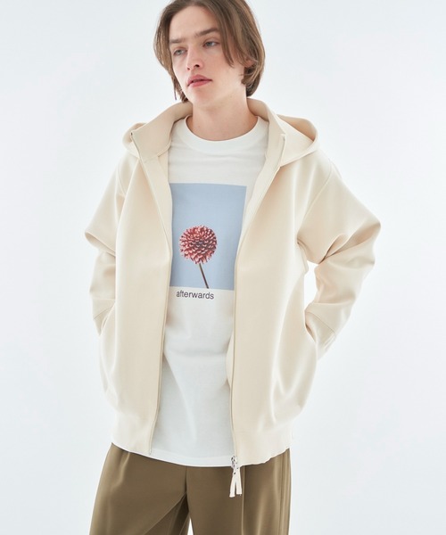 ESTNATION(エストネーション)の「ESTNATION / ミラノリブジップフーデッドブルゾン<ECOPET>(パーカー・メンズ・アイボリー/ブラック・MEDIUM/LARGE/X-LARGE)」の7枚目の写真