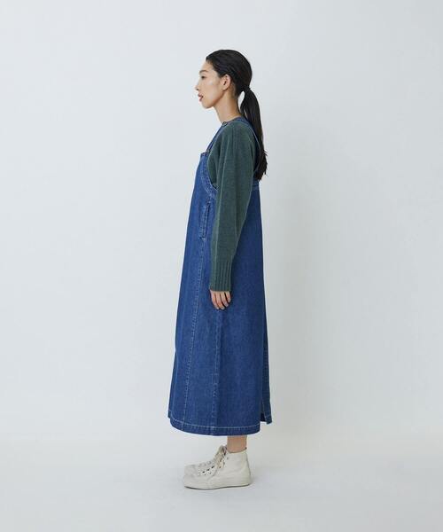 LOISIR（ロワズィール）の「デニムジャンパースカート（つなぎ/オールインワン・レディース・インディゴブルー・FREE）」の7枚目の写真