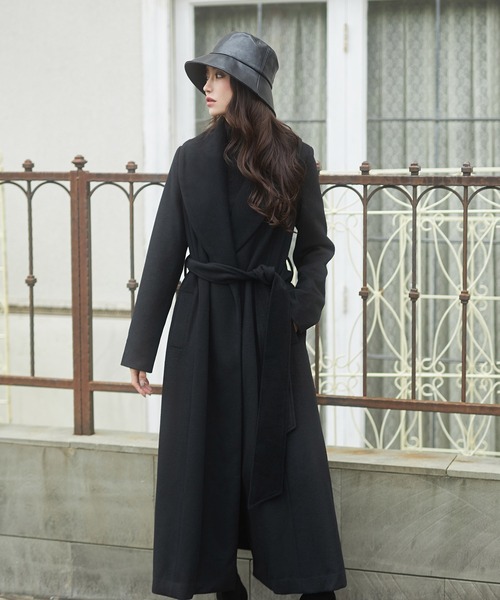 EMPORIO ARMANIウールチェスターコート50濃紺